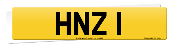 Registration number HNZ 1